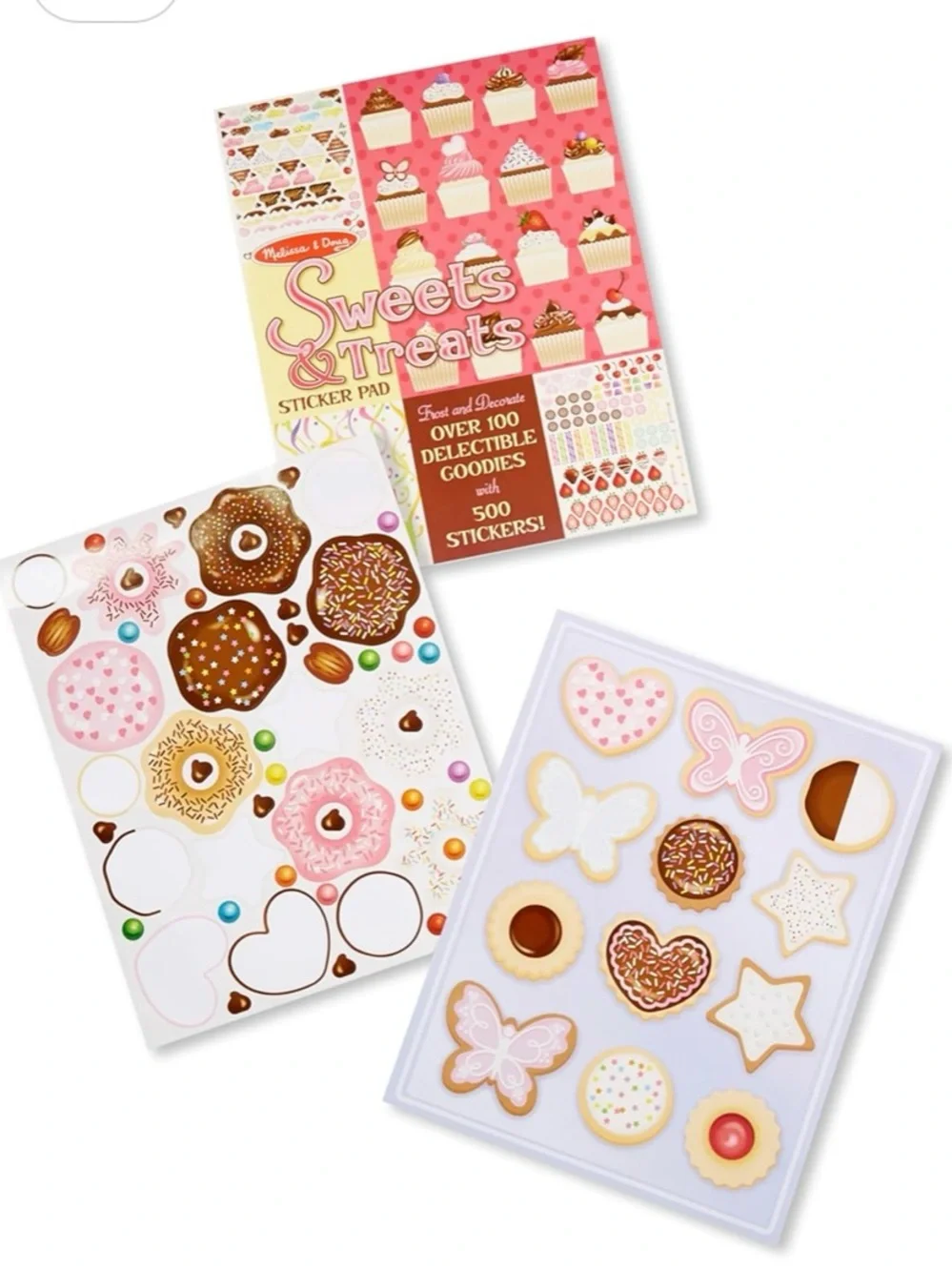 Melissa & Doug Sweets Treats Sticker Pad NEW Decorate 100 Treats W 500 stickers